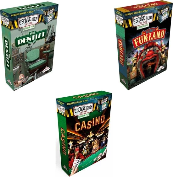 Merkloos Escape Room Uitbreidingsbundel - 3 Stuks - The Dentist & Funland & Casino 1 Merkloos Escape Room Uitbreidingsbundel - 3 Stuks - The Dentist & Funland & Casino