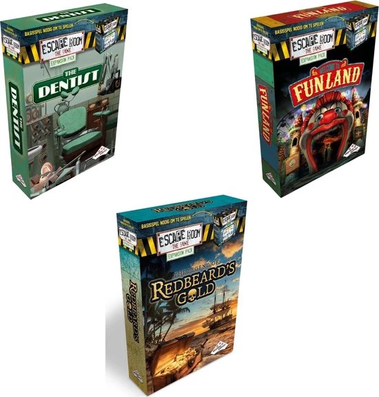 Merkloos Escape Room Uitbreidingsbundel - 3 Stuks - The Dentist & Funland & Redbeard's Gold 1 Merkloos Escape Room Uitbreidingsbundel - 3 Stuks - The Dentist & Funland & Redbeard's Gold