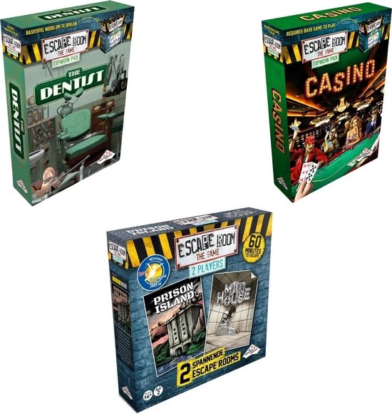 Merkloos Escape Room Uitbreidingsbundel - 3 Stuks - The Dentist & Casino & Mad House 1 Merkloos Escape Room Uitbreidingsbundel - 3 Stuks - The Dentist & Casino & Mad House