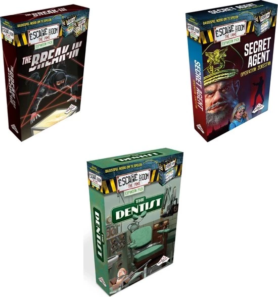 Merkloos Escape Room Uitbreidingsbundel - 3 Stuks - The Dentist & The Break-in & Secret Agent 1 Merkloos Escape Room Uitbreidingsbundel - 3 Stuks - The Dentist & The Break-in & Secret Agent