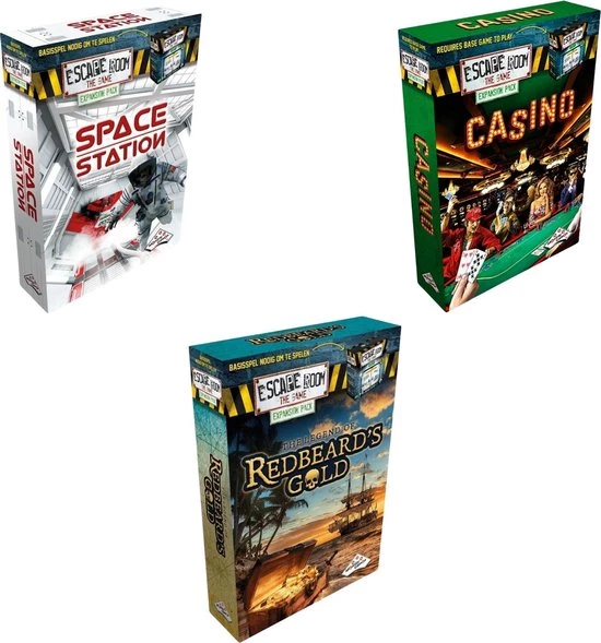 Merkloos Escape Room Uitbreidingsbundel - 3 Stuks - Space Station & Casino & Redbeard's Gold 1 Merkloos Escape Room Uitbreidingsbundel - 3 Stuks - Space Station & Casino & Redbeard's Gold