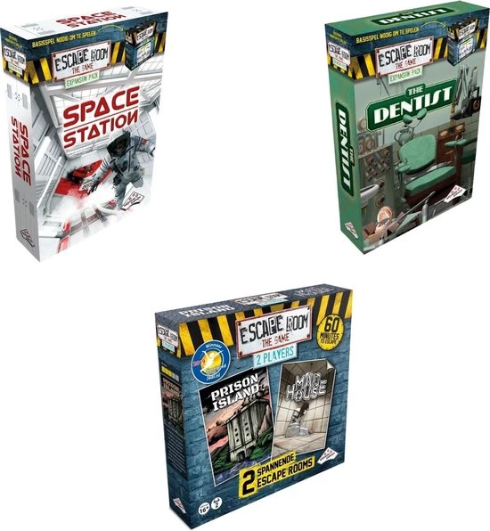 Merkloos Escape Room Uitbreidingsbundel - 3 Stuks - Space Station & The Dentist & Mad House 1 Merkloos Escape Room Uitbreidingsbundel - 3 Stuks - Space Station & The Dentist & Mad House