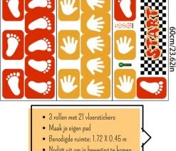 Merkloos Beweegspel Vloerstickers - Hinkelspel - Motoriek Speelgoed - Hinkelpad Stickers - Sport En Spel - Blijderij -Vloerspellen Verkoop 550x606 1