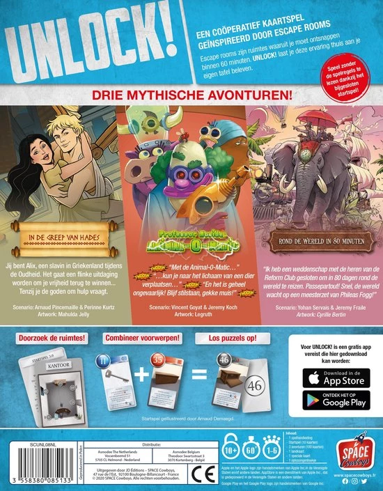 Space Cowboys Unlock! 8 Mythische Avonturen - Escape Room Spel 6 Space Cowboys Unlock! 8 Mythische Avonturen - Escape Room Spel - Afbeelding 6