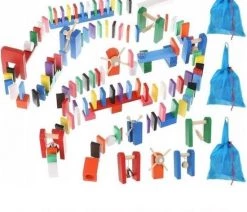 Kruzzel Extra Grote Domino Set Van Hout - 1131 Delig Met 1080 Domino Stenen & 45 Elementen - Vloerspel - Voor Kinderen En Volwassenen - Verjaardag Cadeau Jongens En Meisjes