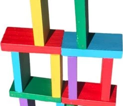 Jobber Toys Jobber - Domino - Grote Stenen - Houten Speelgoed - Mooie Kleuren - 100 -Vloerspellen Verkoop 550x793