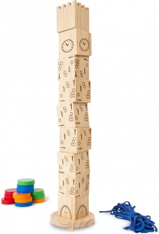 BS Toys BS Balance Toren - Hout 1 BS Toys BS Balance Toren - Hout